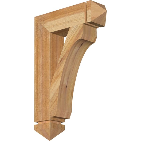 Ekena Millwork Legacy Arts & Crafts Rough Sawn Bracket, Western Red Cedar, 4"W x 16"D x 24"H BKT04X16X24LEC03RWR - main